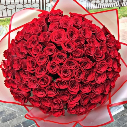 Букет из 101 розы фото 1